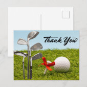 Postale Carte de remerciements de golf (Devant / Derrière)