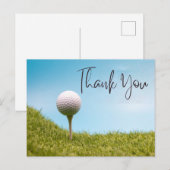 Postale Carte de remerciements de golf avec balle de golf  (Devant / Derrière)
