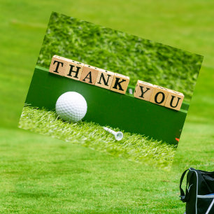 Postale Carte de remerciements de golf avec balle de golf