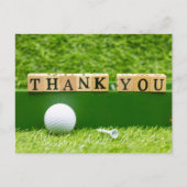 Postale Carte de remerciements de golf avec balle de golf  (Devant)