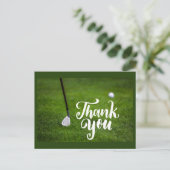 Postale Carte de remerciements de golf avec fer de golf su (Debout devant)