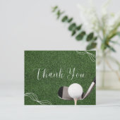 Postale Carte de remerciements de golf pour golfeur (Debout devant)