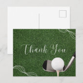 Postale Carte de remerciements de golf pour golfeur (Devant / Derrière)