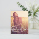 Postale Carte de remerciements de graduation de superposit (Debout devant)