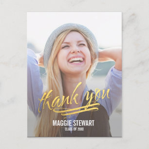 Postale Carte de remerciements de graduation du moment de 
