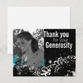 Postale Carte de remerciements de graduation personnalisée (Devant / Derrière)