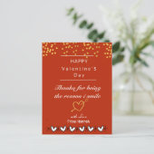 Postale carte de remerciements de la Saint-Valentin person (Debout devant)