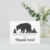 Postale Carte de remerciements de l'ours des bois (Debout devant)