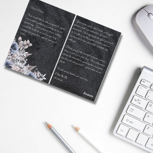 Postale Carte de remerciements de mariage d'hiver noir