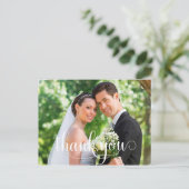 Postale Carte de remerciements de Mariage photo rustique (Debout devant)