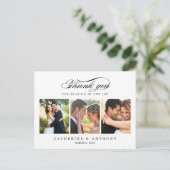 Postale Carte de remerciements de mariage simple et élégan (Debout devant)