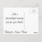 Postale Carte de remerciements de massothérapie (Dos)