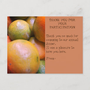 POSTALE CARTE DE REMERCIEMENTS DE PARTICIPATION AU DÎNER