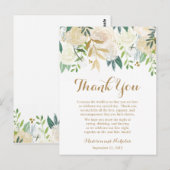 Postale Carte de remerciements de réglage de l'emplacement (Devant / Derrière)