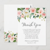 Postale Carte de remerciements de réglage des lieux de fle (Devant / Derrière)