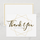 Postale Carte de remerciements de script classique (Devant / Derrière)