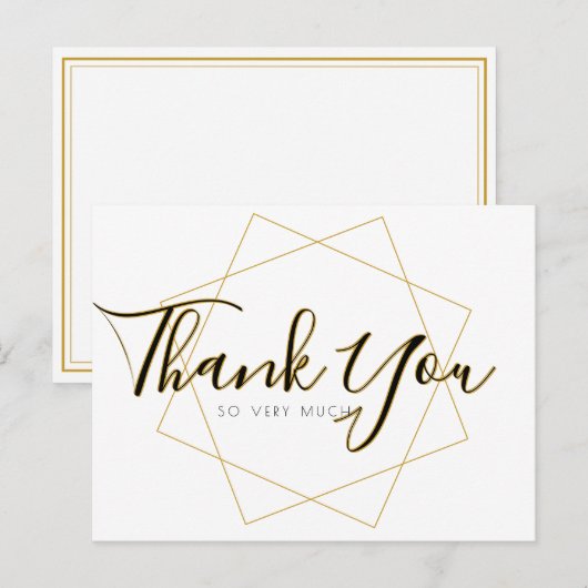 Postale Carte de remerciements de script classique (Devant / Derrière)