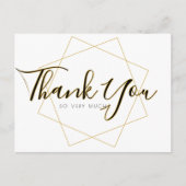 Postale Carte de remerciements de script classique (Devant)