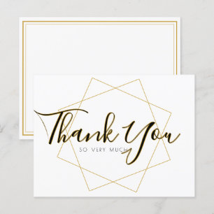 Postale Carte de remerciements de script classique