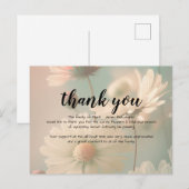 Postale Carte de remerciements de sympathie funéraire (Devant / Derrière)