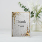 Postale Carte de remerciements de texture de papier de bor (Debout devant)