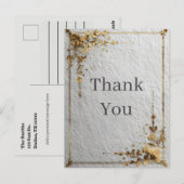 Postale Carte de remerciements de texture de papier de bor (Devant / Derrière)