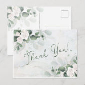 Postale Carte de remerciements de verdure printanière (Devant / Derrière)