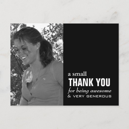 Postale Carte de remerciements d'obtention du diplôme - (Devant)