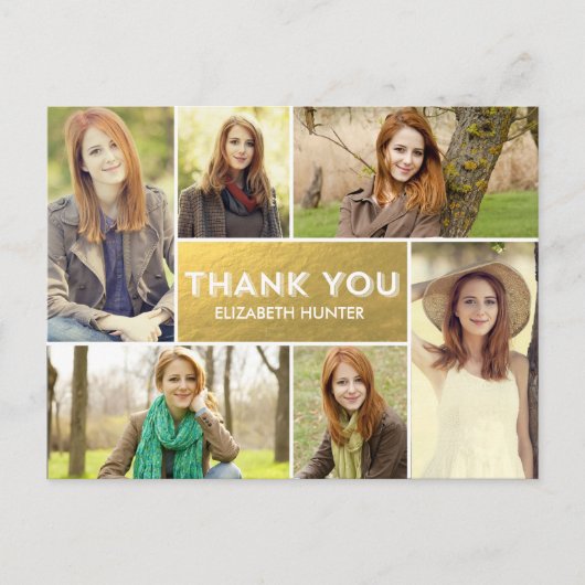 Postale Carte de remerciements d'obtention d'un diplôme de (Devant)