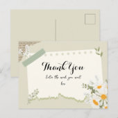 Postale Carte de remerciements élégant (Devant / Derrière)