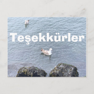 POSTALE CARTE DE REMERCIEMENTS EN TURQUE