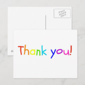 Postale Carte de remerciements enfant (Devant / Derrière)