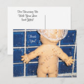 Postale Carte de remerciements fait sur commande de baby (Devant / Derrière)