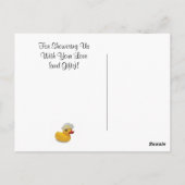 Postale Carte de remerciements fait sur commande de baby (Dos)