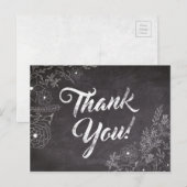 Postale Carte de remerciements floral de tableau de bord r (Devant / Derrière)