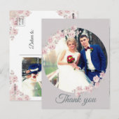 Postale Carte de remerciements floral rustique (Devant / Derrière)