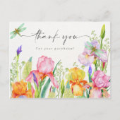 Postale Carte de Remerciements Florale Élégante (Devant)