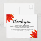 Postale Carte de remerciements funèbre de sympathie (Devant / Derrière)