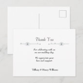 Postale CARTE DE REMERCIEMENTS mariage (Devant / Derrière)