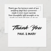 Postale Carte de remerciements mariage (Devant / Derrière)