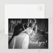Postale Carte de remerciements mariage (Devant / Derrière)