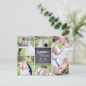 Postale Carte de remerciements Mariage de collage marqué (Debout devant)