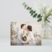 Postale Carte de remerciements mariage de couverture photo (Debout devant)