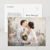 Postale Carte de remerciements mariage de couverture photo (Devant / Derrière)