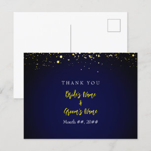 Postale Carte de remerciements Mariage de nuit étoilé