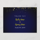 Postale Carte de remerciements Mariage de nuit étoilé (Devant)