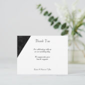 POSTALE CARTE DE REMERCIEMENTS MARIAGE MODERNE (Debout devant)