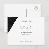 POSTALE CARTE DE REMERCIEMENTS MARIAGE MODERNE (Devant / Derrière)