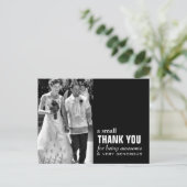 Postale Carte de remerciements Mariage pas cher - Photo am (Debout devant)