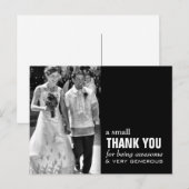 Postale Carte de remerciements Mariage pas cher - Photo am (Devant / Derrière)